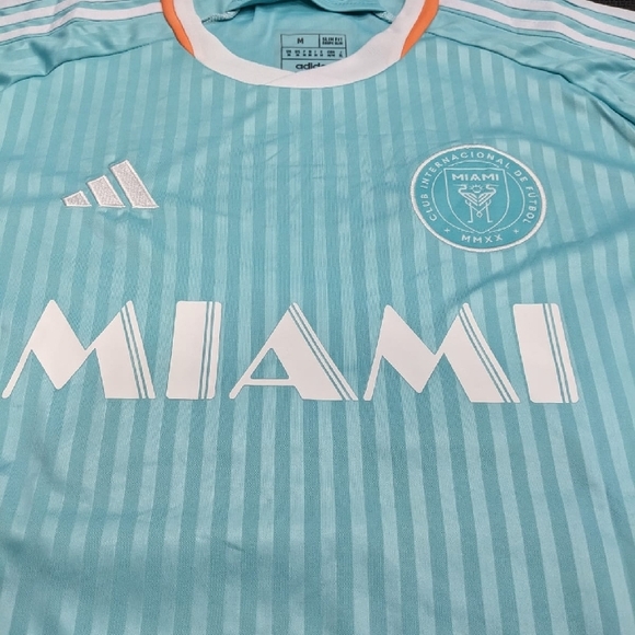 Inter Miami Messi #10 Aqua Adult Adidas Jersey - Picture 3 of 10